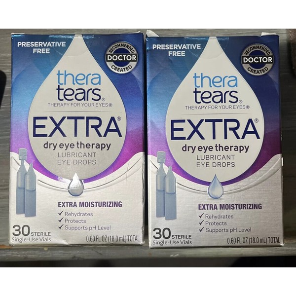 Thera Tears Extra Dry Eye Therapy 30 Single-Use Vials Eye