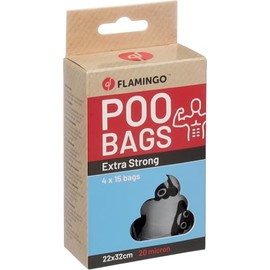 Flamingo KOTBEUTEL FORTA LACHA Silber & SCHWARZ 4x15ST