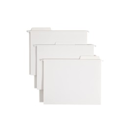 Smead FasTab Hanging File Folder, 1/3-Cut Built-in Tab, Letter Size, White, 20 per Box (64002)