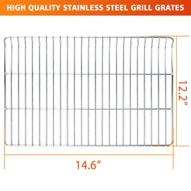 Hisencn Stainless Steels Cooking Grate for Masterbuilt Electric Smoker 30 Inch, 4 Pack 14.6" x 12.2" Grill Grate for Masterbuilt MB20071117 Smoker Grates Replacement Parts