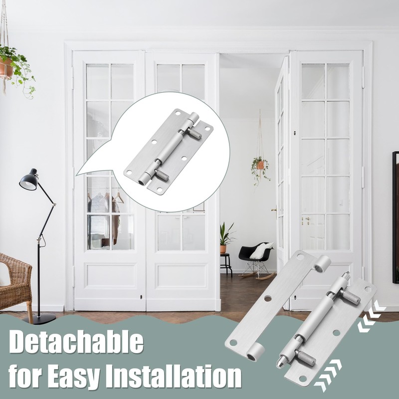 HSMT-hinges 4 Inch Quick Release Hinge, Stainless Steel 304, Detachable,