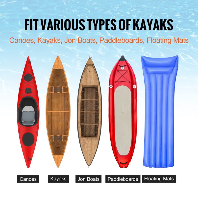 VEVOR Kayak Cart, 250lbs Load Capacity, Foldable Kayak Dolly Aluminum