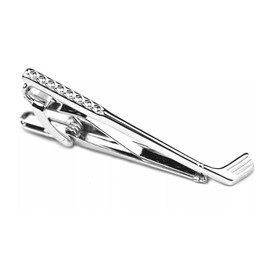 Men's Tie Clips Tie Bars for Gentleman Wedding Business Formal Occasions Golf Clubs Classic Silver Necktie Tie Bar Pinch Clips Metal Clasps Holiday Party Birthday Beautiful Gift for Father Husband