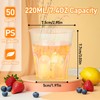 GHVACZS Pack of 50 Plastic Cups, 220 ml Plastic Cups,