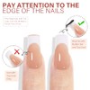 AILLSA Uñas Postizas Francesas de Gel, 180 Unidades, Color Marrón,