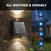 Solar Outdoor Lights Motion Sensor LED Powered Fence Lights, Warm