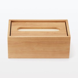MUJI 83410551 Wooden Tissue Box, Inner Dimensions (W x D x H): 8.1 x 4.3 x 3.3 inches (20.5 x 11 x 8.5 cm), For Soft Pack Tissue