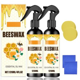 Egmsic 2PCS Beeswax Spray,Natural Furniture Polish,Beeswax Spray Cleaner, Wood Polishing for Furniture,Living Rooms,Kitchens,Tables, Cabinets
