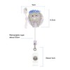 Smiling Tooth Rhinestone Alloy Badge Holder Cute Retractable ID Badge