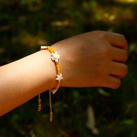 Jewboo Sea Shell Bracelet Moon Star Turtle Friendship Bracelet Beach Jewelry Genuine Agate Aventurine Stretch, Stone, Agate