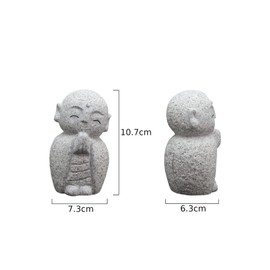 Sanso GZ39 Cute Healing Jizo-san Figurine Granite H 4.2 inches (10.7 cm) W 2.8 inches (7.3 cm) D 2.5 inches (6.3 cm) 26.5 oz (750 g)