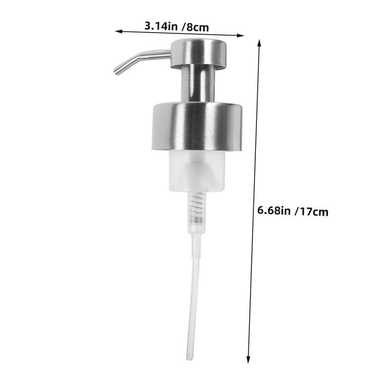 IWOWHERO 2pcs Stainless Steel Lotion Pump Head Dispenser Black Soap