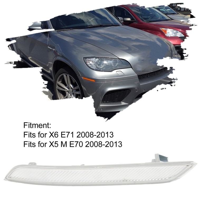 Front Bumper Reflector Clear White Improve Car Visibility Side Marker