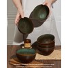 Pokini Stoneware Cereal Bowls Set of 6, 22 Oz Soup