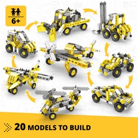 Engino- Creative Builder STEM Toys, 20 Multimodel Set, Educational Toys for Kids 6+, Engineering Kit, STEM Building Toys, Gift for Boys & Girls