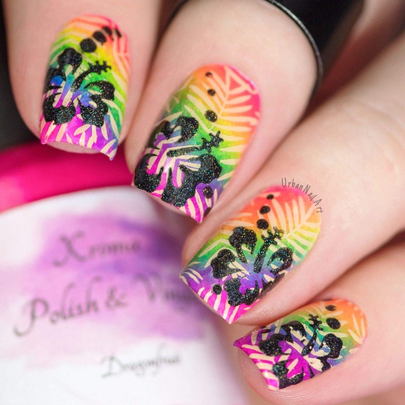 Whats Up Nails - Hibiscus Nail Vinyl Stencils for Nail