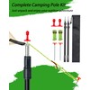 Adjustable Tarp Poles 2 Pack,Heavy Duty Aluminum Alloy Camping Tarp