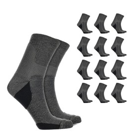 Doctor's Choice Compression Socks for Women, Arch & Heel Support, Cushioned Toe & Achilles, 12 Pair Pack, Extra Large, (Charcoal)