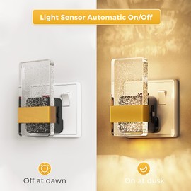 LOHAS-LED Night Light, Plug in Night Light with Light Sensor, 0-100LM, Warm White 3000K, Dimmable Nightlight for Bathroom, Hallway, Stairs, 2 Pack