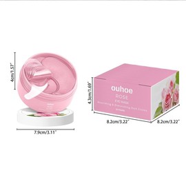 Rose Essence Eye Mask for Tighten Skin, 30 Pairs/set Moisturizing Eye Patches for Improving Fine Lines, Eye Bags, Dark Circles, Eye Skincare Products for Women, Gift for Girlfriend