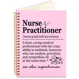 FOKCBOCM Nurse Practitioner Gifts, Motivational Notebook for Medical Professionals, Thank You Gift for NPs, Healthcare Appreciation Spiral Journal, Pink Best NP gifts office Spiral Notebooks-DFB31