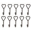 Hammer and Tongs 10x Black 40mm x 100mm Single Heart