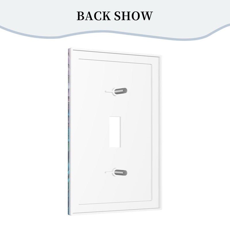 YIJIKJY Decorative Light Switch Plate Covers Colorful Rainbow Prism Cube