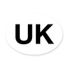 stika.co UK 130mm x 100mm Oval UK Symbol Car Reflective