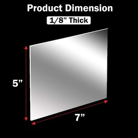 CALPALMY (2-Pack) 5 x 7” Clear Acrylic Sheet Plexiglass – 1/8” Thick; Use for Craft Projects, Signs, Display Cases, Sneeze Guard and More; Cut with Cricut, Engraver, Saw or Hand Tools – No Knives