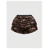 SOLY HUX Women's Y2k Leopard Print Mini Shorts Layered Ruffle