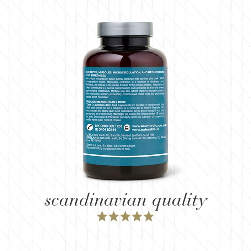 New Nordic Magic Magnesium Citrate Gummies, 1 Month Supply, Magnesium