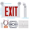 TORCHSTAR Red LED Exit Sign with Emergency Lights, UL 924,