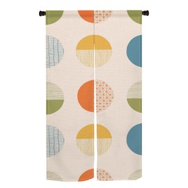Noren, Qinunipoto Colorful Pattern, Scandinavian Noren, Simple Style, Width 33.5 inches (85 cm), Length 59.1 inches (150 cm), Interior Entrance Entrance, Blindfold, Stylish, Shade, Room Divider