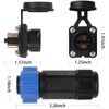 Trolling Motor Plug Receptacle Set, 12V/24V/ 36V/48V Plug for Trolling
