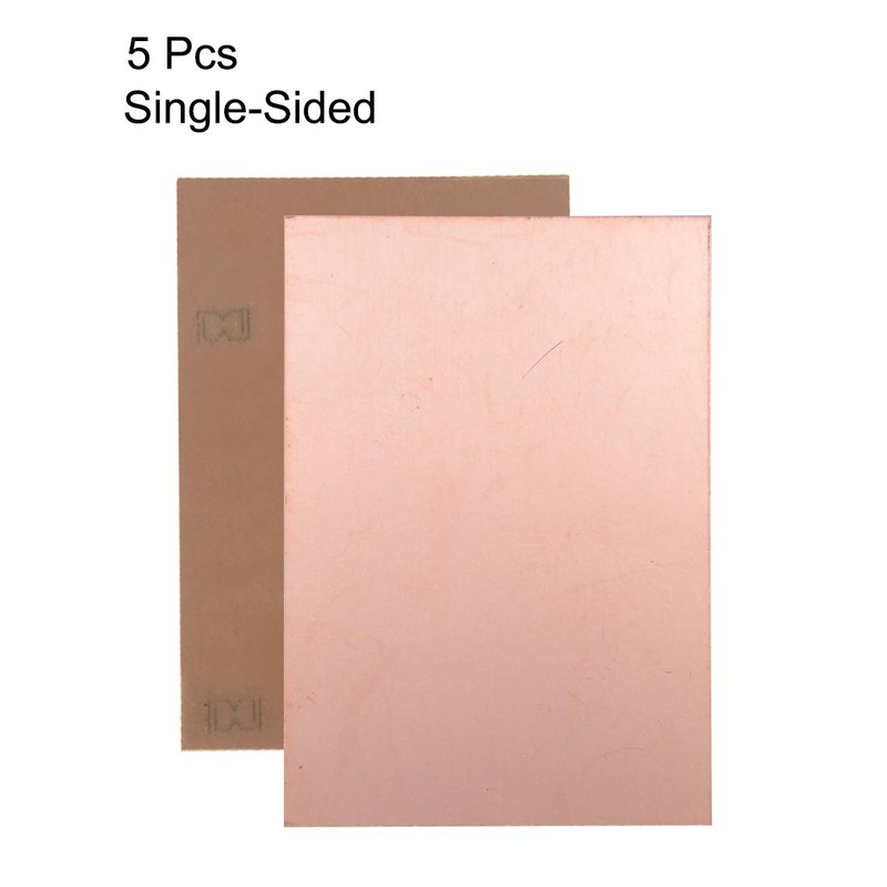 sourcing map Pack of 5 Single Sided Copper-Clad Laminate Circuit