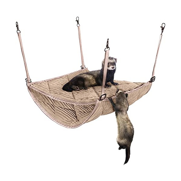 Small Pet Hammock - Ferret Hammock – Soft, Plush 2-Level