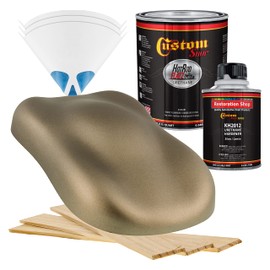Custom Shop - Arizona Bronze Metallic - Hot Rod Flatz Flat Matte Satin Urethane Auto Paint - Complete Quart Paint Kit - Professional Low Sheen Automotive, Car Truck Coating, 4:1 Mix Ratio
