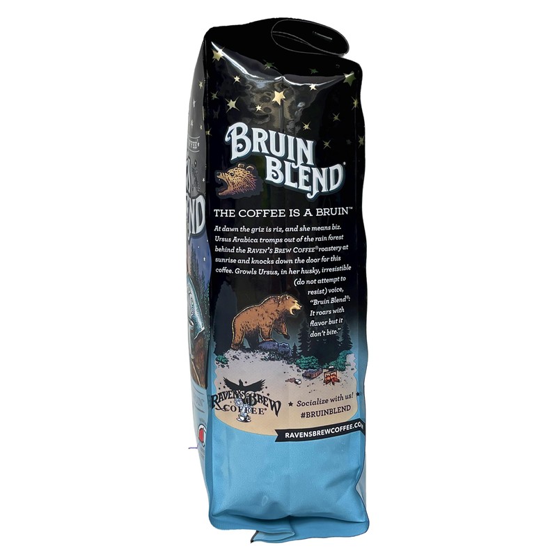 Ravens Brew Whole Bean Bruin Blend, 12-Ounce Bags (Pack of