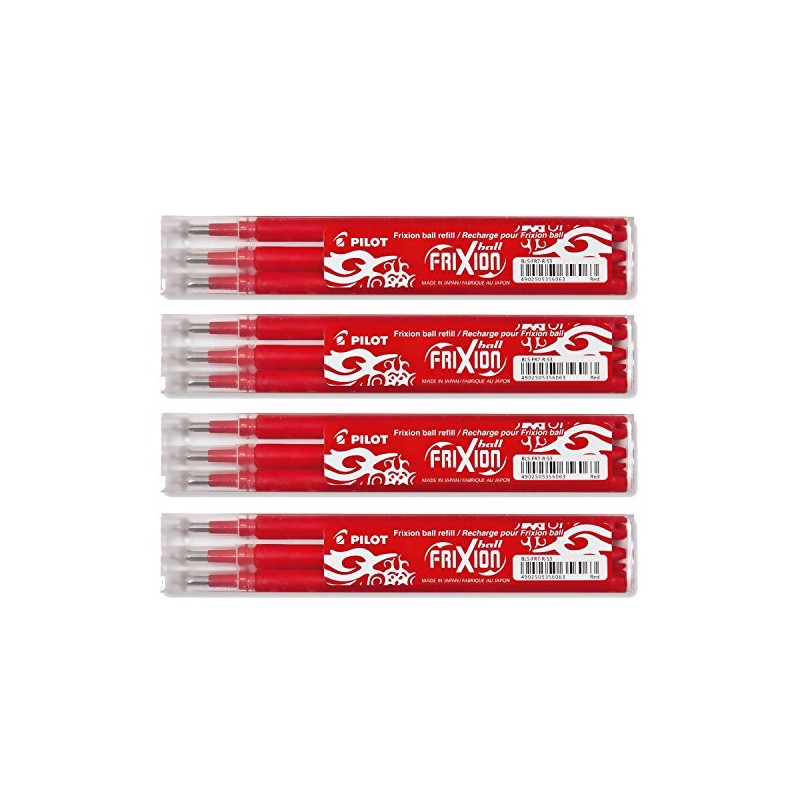 PILOT FriXion Ball Pen & Refills, 0.7 mm, 4 x