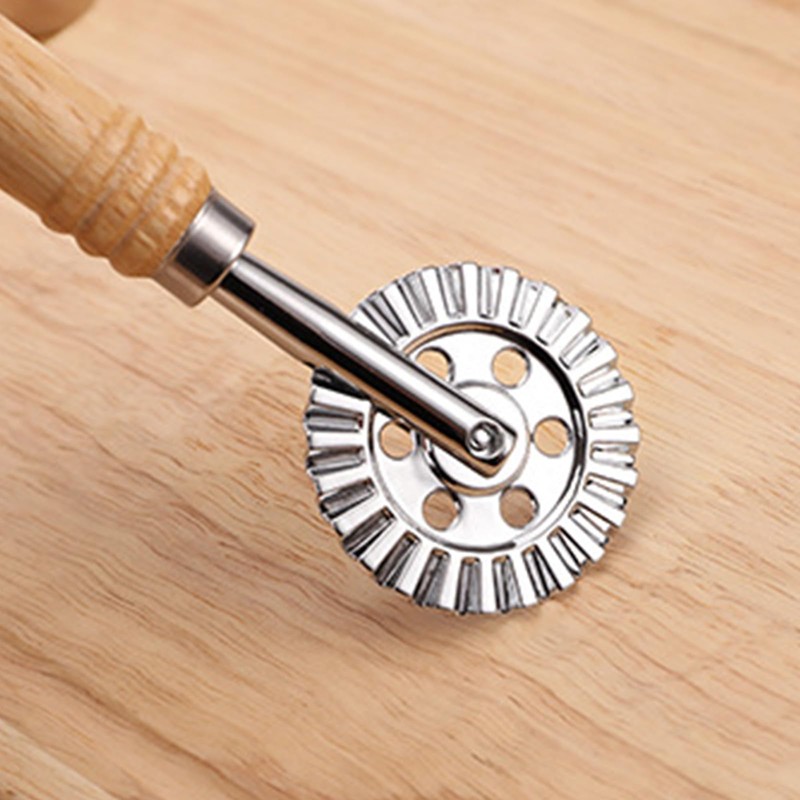 2 PCS Pasta Cutter Wheel Ravioli Cutter Wheel with Roller