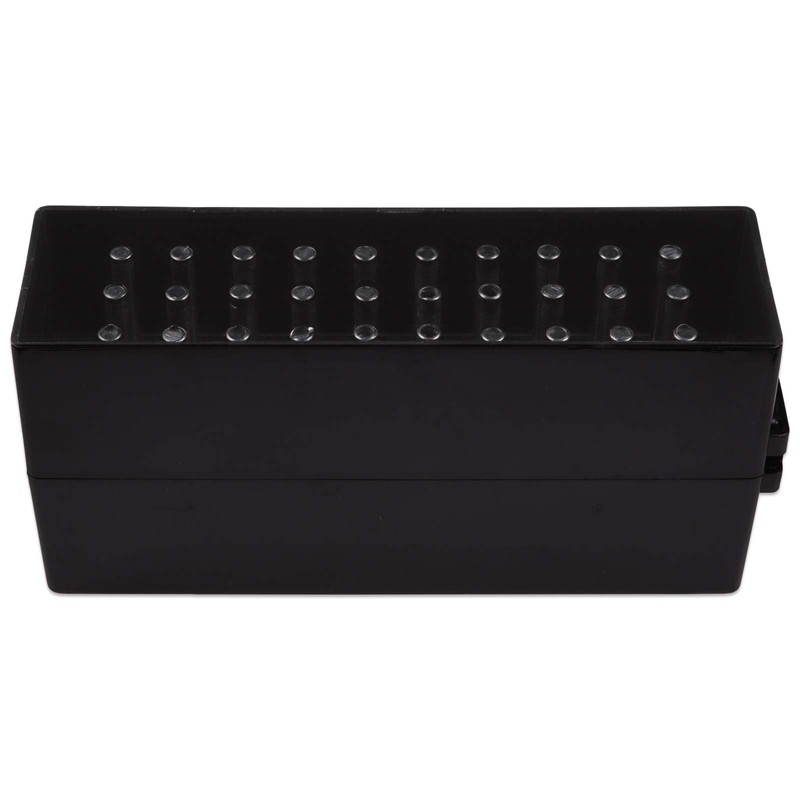 30 Holes Black Rectangle Nail Drill Bit Holder Stand Display