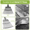 Rake for Leaves, Small Leaf Rake for Garden, 70-inch Adjustable