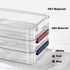 Comforhous 2 Pack Document Storage Clear Plastic Storage Boxes with