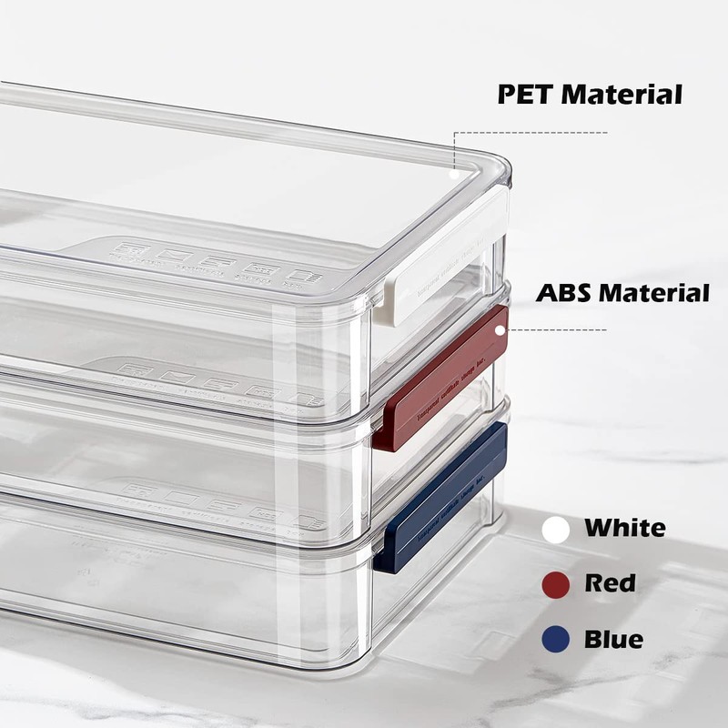 Comforhous 2 Pack Document Storage Clear Plastic Storage Boxes with