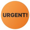 Urgent Labels (1.5 inch, Circle Dot - 300 Labels) Clear