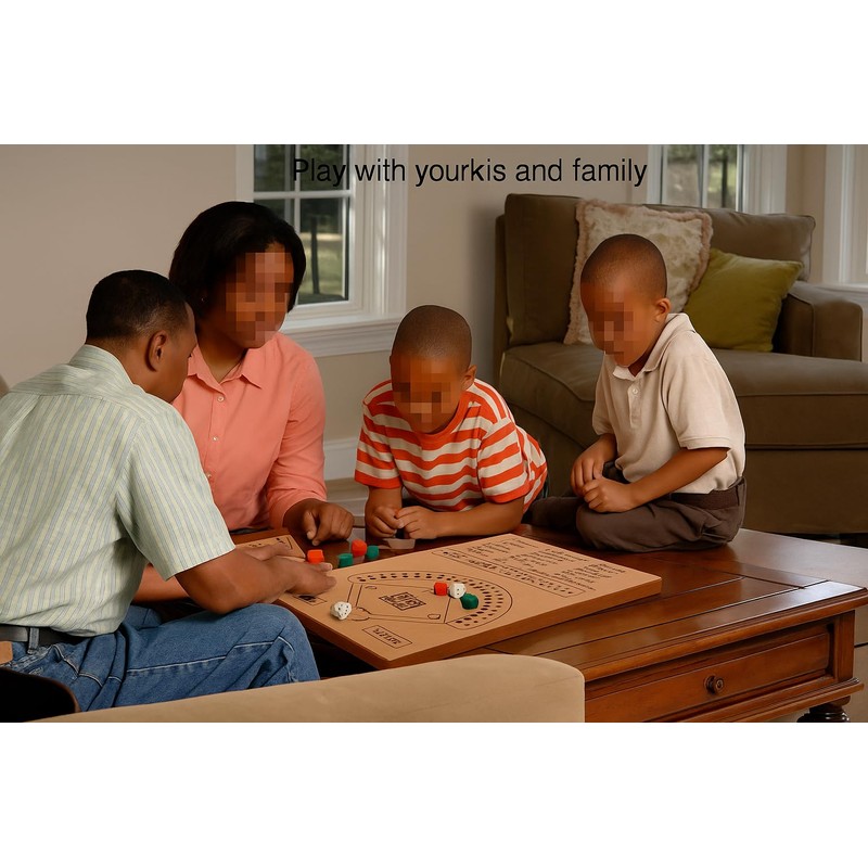 Baseball Dice Board Game - Baseball Dice Game Wood Board
