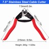 LUBAN 7.5" Stainless Steel Cable Cutter Wire Rope Aircraft Cable