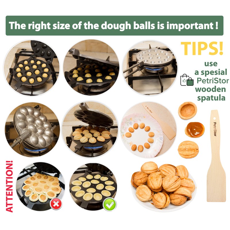 Walnut Cookie Mold Maker 16 non-stick - Oreshki Mold Maker