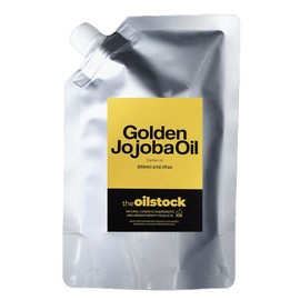 The Oil Stock Organic Grown Golden Jojoba Oil 10.1 fl oz (300 ml) Commercial Carrier Oil, Cosmetic Ingredient Grade, Organic Esthetics