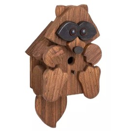 Saving Shepherd RUSTIC RACOON BIRDHOUSE - Amish Handmade Mushroom Wood House